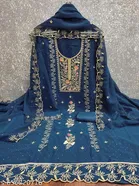 Georgette Punjabi/All Over Suits Semi-Stitched Suits for Women 