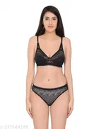 Polycotton Bra with Panty for Women 