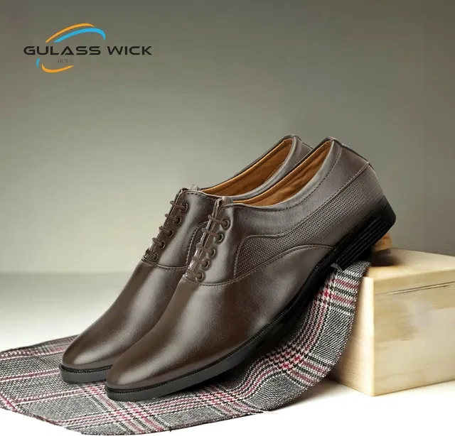 Lace Up Formal Shoes for Men (Brown, 10)