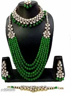 Elegant Alloy & Pearl Jewellery Set