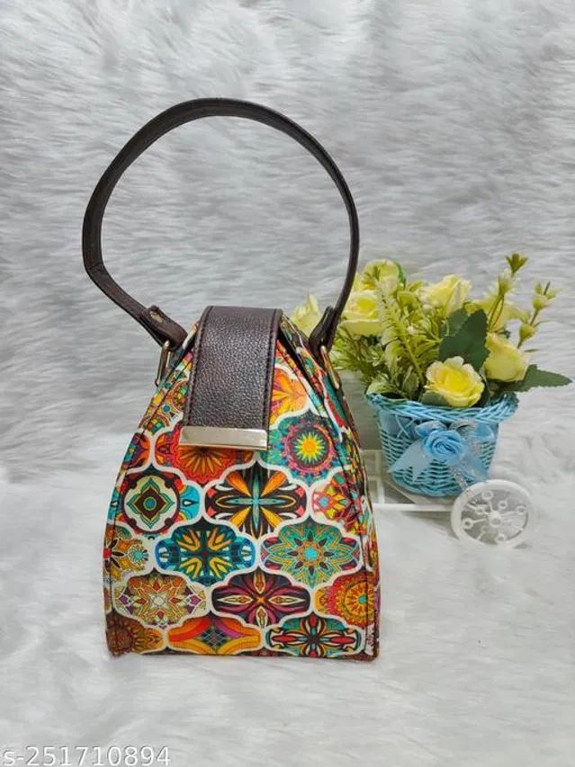 Canvas Handbag for Women (Multicolor)