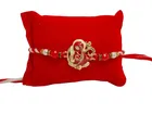 Metal Rakhi with Greeting Card & Roli Chawal 