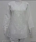 Floral Embroidered Cotton Kurti for Women 