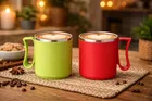 Stainless Steel Coffe Mug, Multicolour , Pack of 2 
