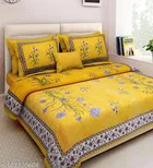 Cotton Queen Bedsheet with 2 Pillow Cover 