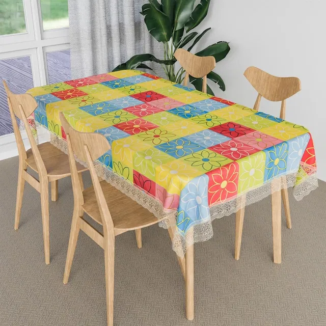 PVC Printed Table Cover (Multicolor, 40x60 inches)