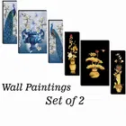 MDF 2 Pcs Designer Wall Painting for Home & Office 