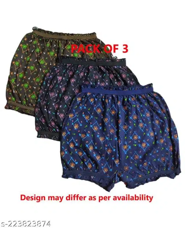 Cotton Innerwear Shorts for Kids (Multicolor, 6-9 Months) (Pack of 3)