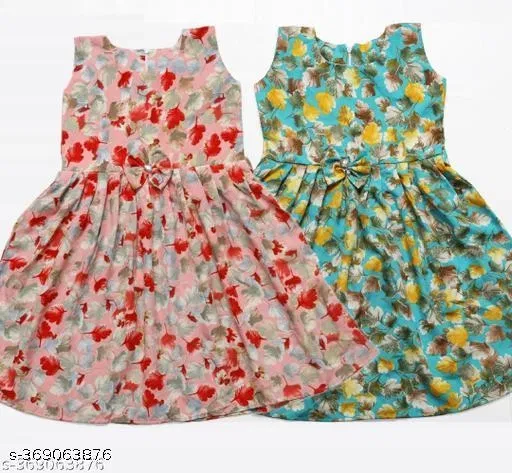 Frock 1-2 Years for Girls (Pink, 8-9 Years)