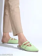 Solid Synthetic Comfort Pointed Toe Ballerinas 