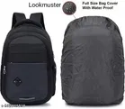 Polyester Backpack for Men & Women, Black