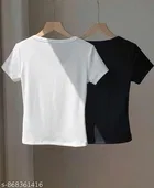 Lycra T-shirt for Women, Multicolor, Pack of 2 