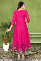 Net Kurti for Women,  Pink  