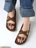 Shoetopia Flat Brown Size 4.0