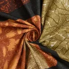 YS COTTON FEEL DOUBLE BEDSHEET GEOMETRY LEAF 88x88INCH BROWN