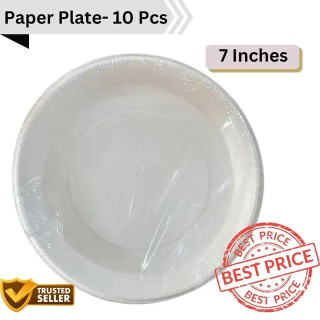Fiora Bagas 10 Pcs Paper Plate (7 Inches)