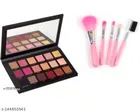 Premium Eyeshadow Palette with 5 Pcs Makeup Brushes 