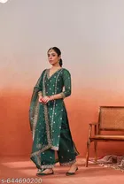 Designer Kurti Pant Dupatta Set for Women 