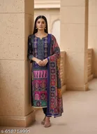 Synthetic Crepe Punjabi/All Over Suits 