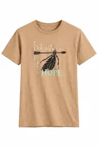 Printed Polyester T-Shirts for Mens ,Beige 