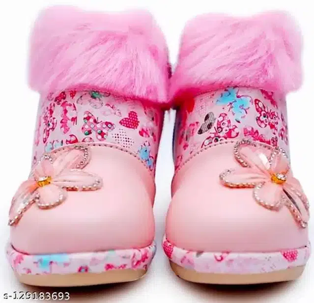 Boots for Girls (Pink, 21-24 Months)