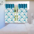 Alaqsa Blue Floral Polyester Window Curtain 5ft Pack of 1