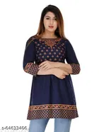 Rayon Solid Kurti for Women 