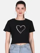 Cotton Blend Printed Tops for Women 