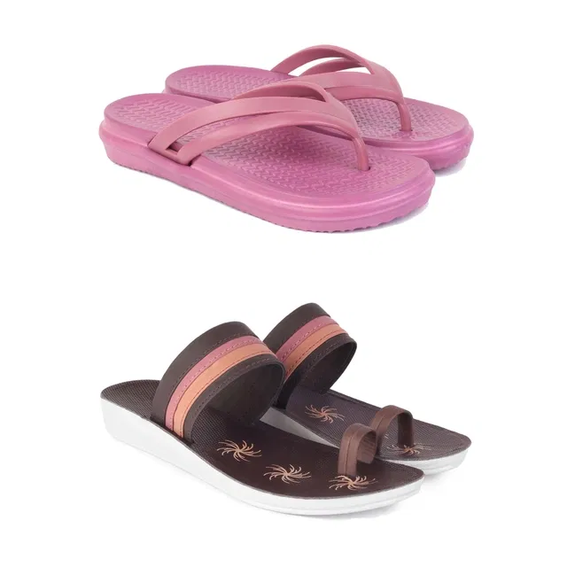 Flats for Women (Multicolor, 5) (Set of 2)
