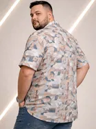 Cotton Blend Printed Shirt for Men, Multicolour 