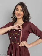 Botanical Embroidered Maternity Kurti 