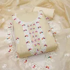 Chanderi Cotton Embroidered Unstitch Dress Material for Women 