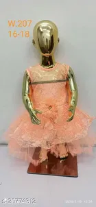 Net Sleeveless Dress for Girls 