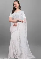 Net Floral Saree for Women 