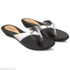 Slippers for Women (Silver & Black, 3)