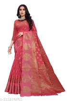 Chanderi Cotton Zari Woven Saree for Women 