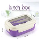 Plastic Lunch Box with Fork & Spoon 