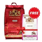 Haryana King Mogra Special Basmati Rice 5 kg +  Haryana King Rozana Gold Basmati rice 1 Kg