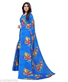 Georgette Floral Printed Saree for Women 