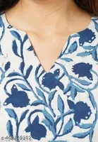 Cotton Floral Print Short Kurti for Women 
