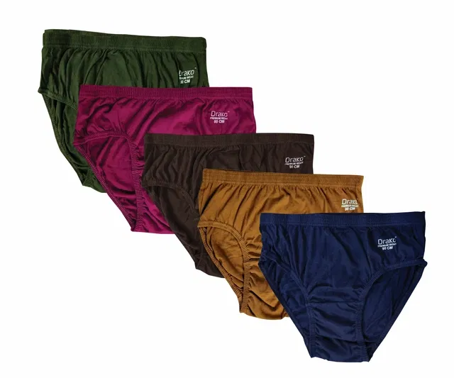 Solid Mid Rise Briefs for Women, Pack of 5 (Multicolor, XL)