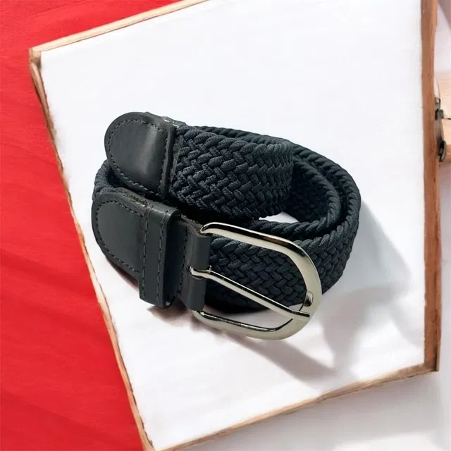 Casual Nylon Belt for Men (Dark Blue, Free Size)