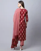 Cotton Cambric Printed Kurta Set for Women 