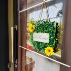Akaar Jade Welcome Door Hanging with Yellow Sunflower - 