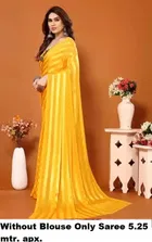 Georgette Striped Saree for Women 