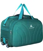 Polyester Solid Waterproof Duffel Bag with Wheels (Sea Green, 60 L)