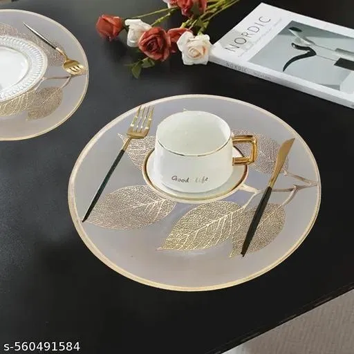 KANUSHI Industries® PVC Plats Mats for Dining Table(RKDINING-MATS-M-65-2PC)