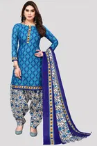 Cotton Suit Fabric with Dupatta for Women 