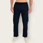 Lycra Nylon Logo Printed Track Pant for Men 