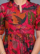 Georgette Printed Midi Dress for Women 